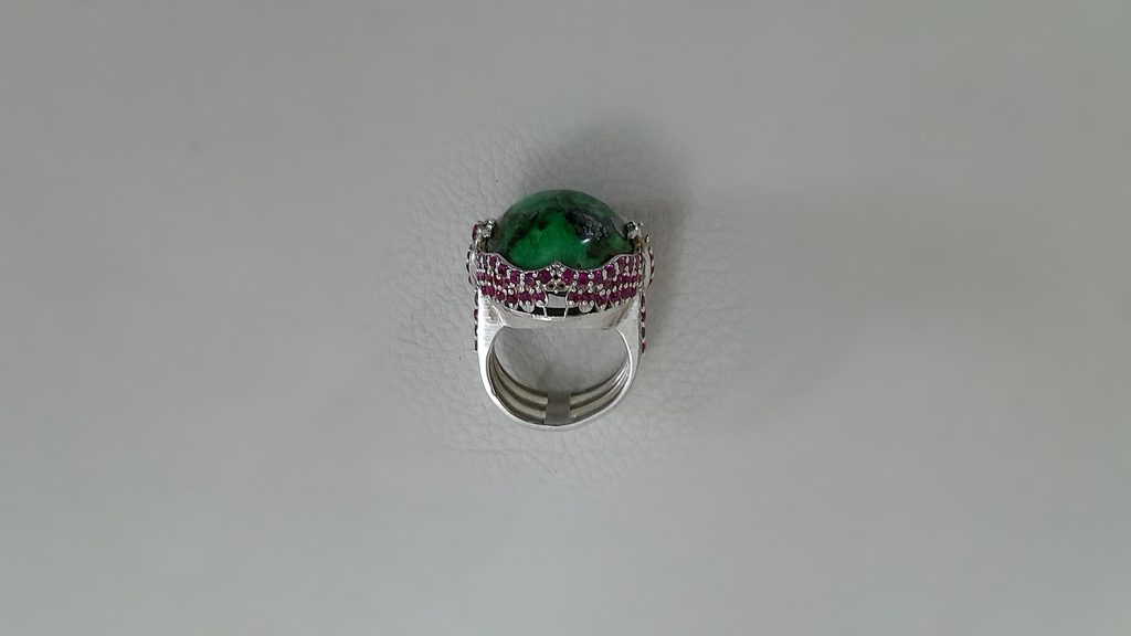 30 Carat Green Turquoise Ring