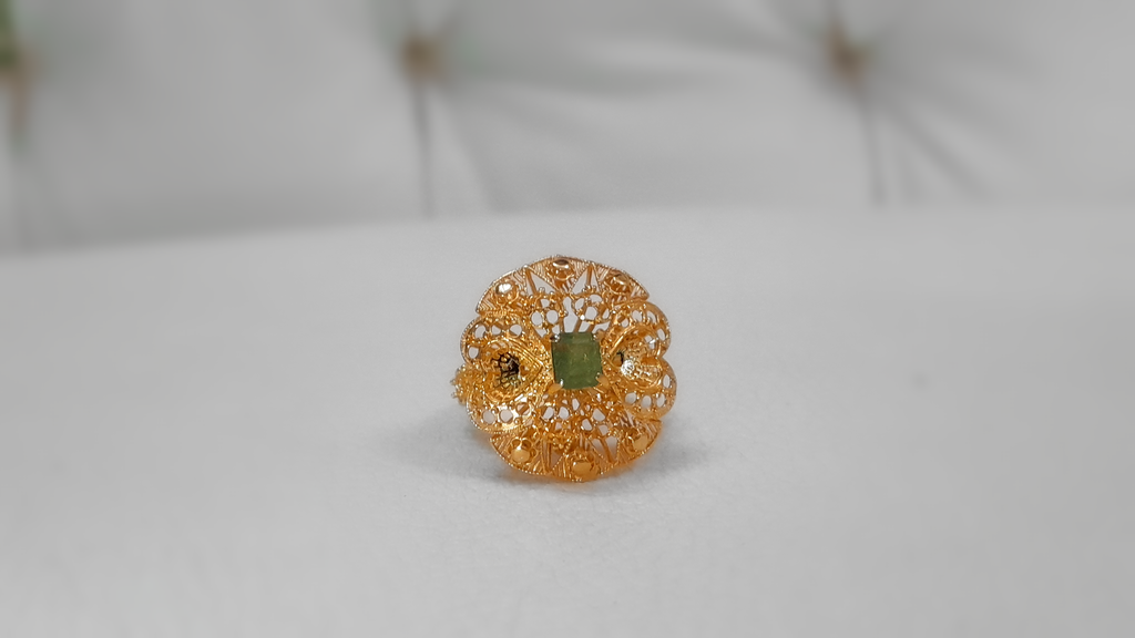 0.4 Carat Umba Green Sapphire Ring.