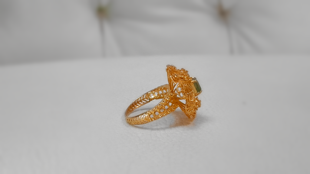 0.4 Carat Umba Green Sapphire Ring.