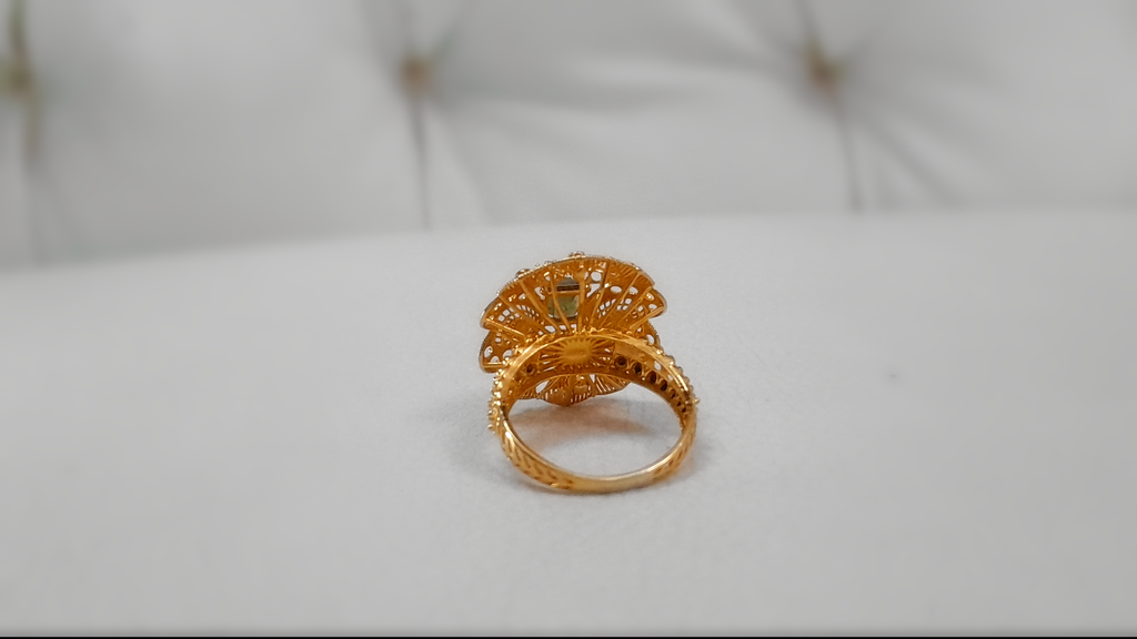 0.4 Carat Umba Green Sapphire Ring.