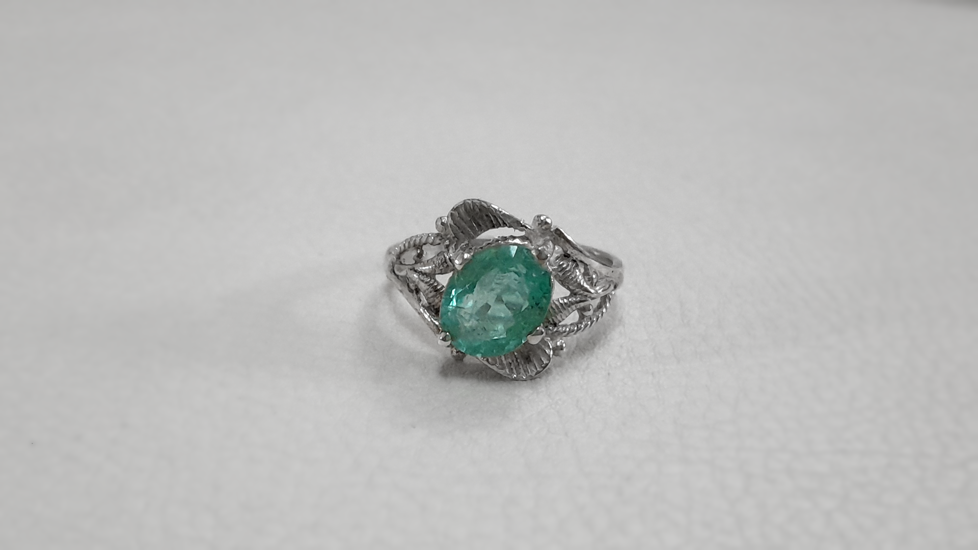 2.3 CT Emerald Promise Ring.