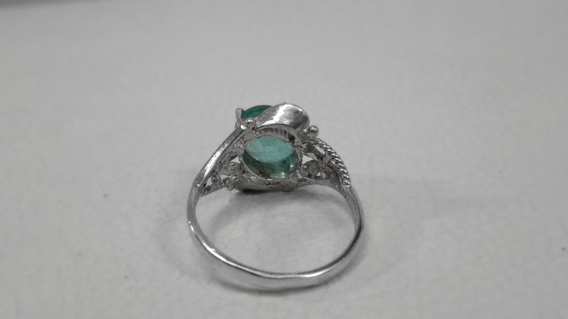 2.3 CT Emerald Promise Ring.