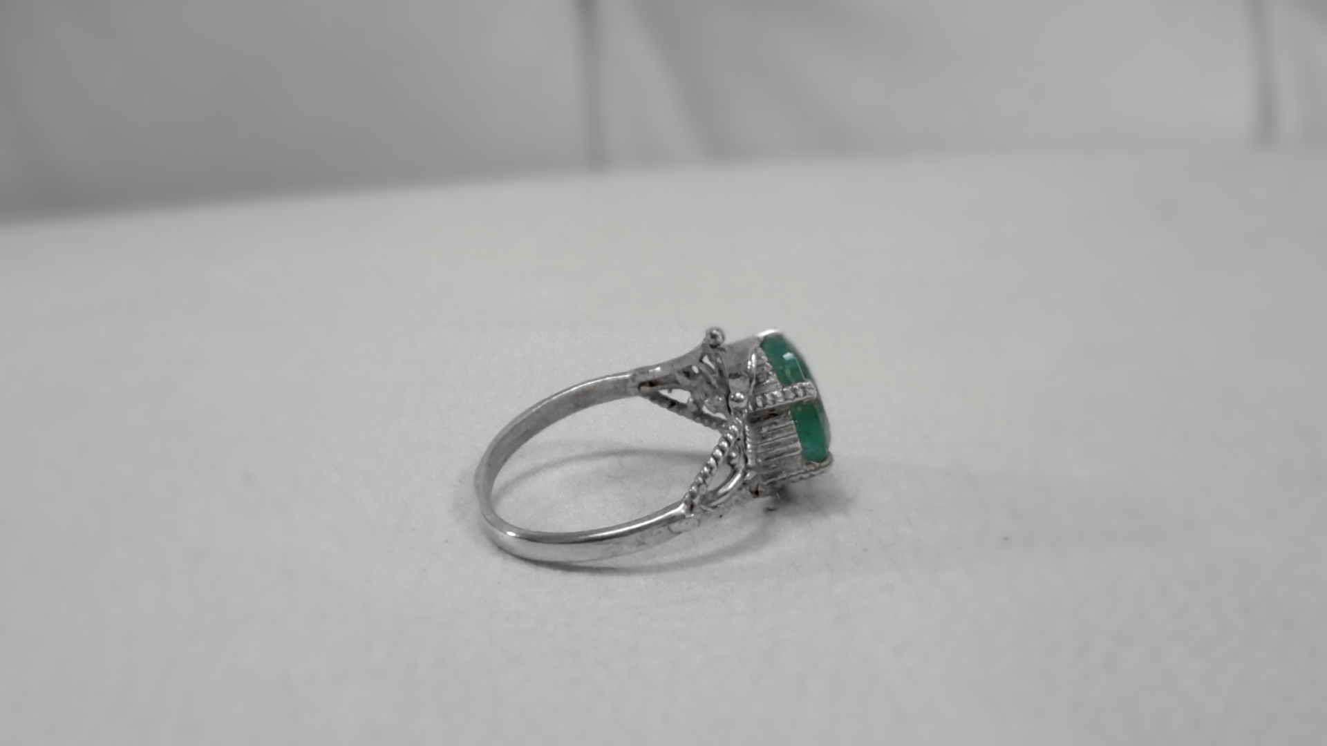2.3 CT Emerald Promise Ring.