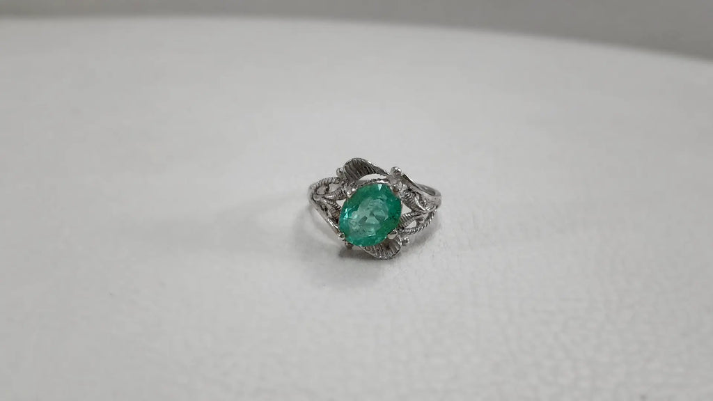 2.3 CT Emerald Promise Ring, Hand-Finished by Beech Wylde.