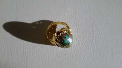 57 Carat Natural Nishapur Turquoise Ring, Hand-Finished by Beech Wylde.