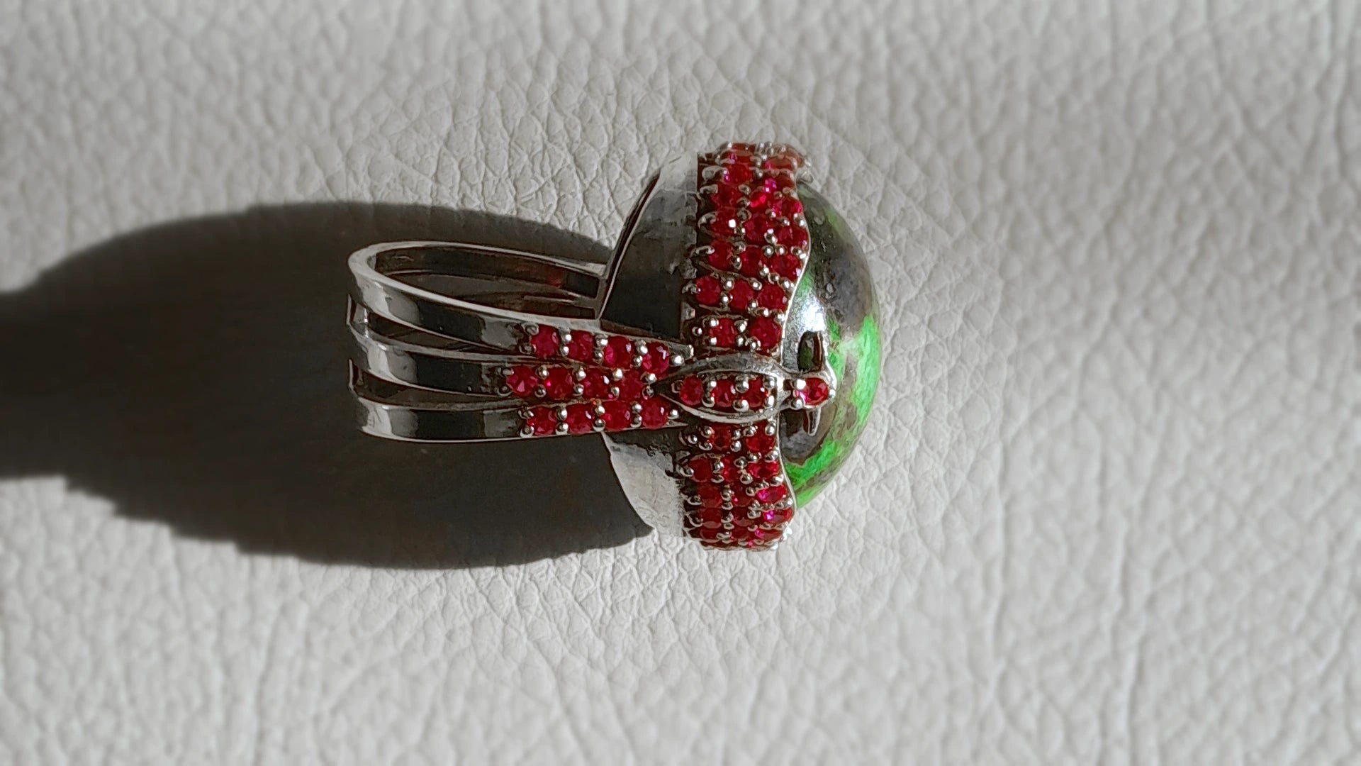 30 Carat Iranian Green Turquoise (Feroza) Ring - Handcrafted Elegance by Beech Wylde