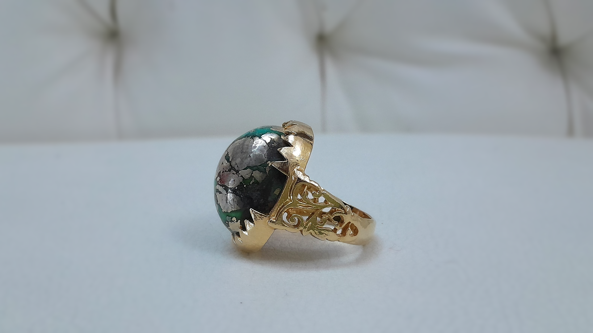 57 Carat Natural Turquoise Ring.