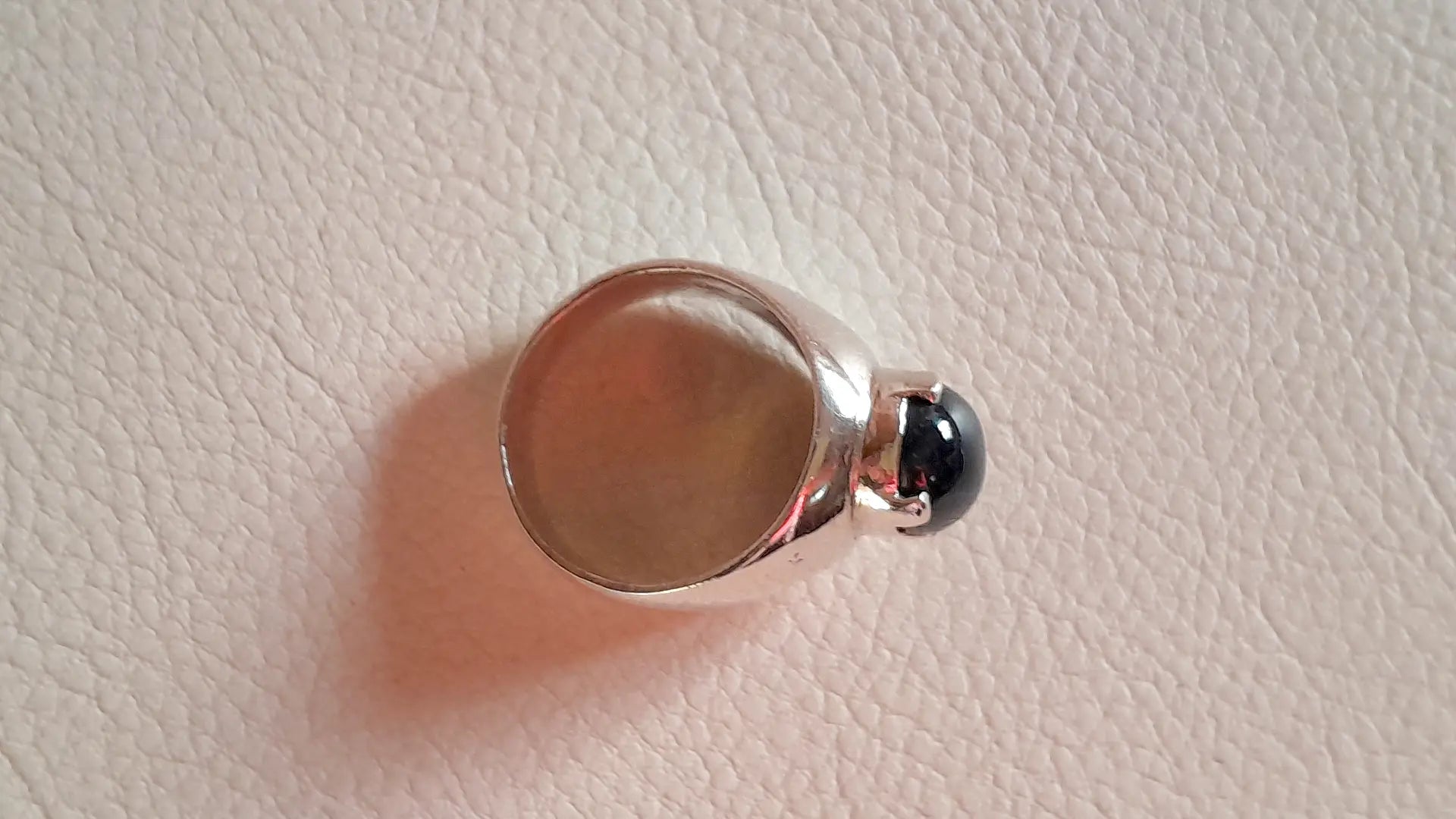 7 ct Blue Star Sapphire Ring, 925 Silver, Hand-Crafted by Beech Wylde