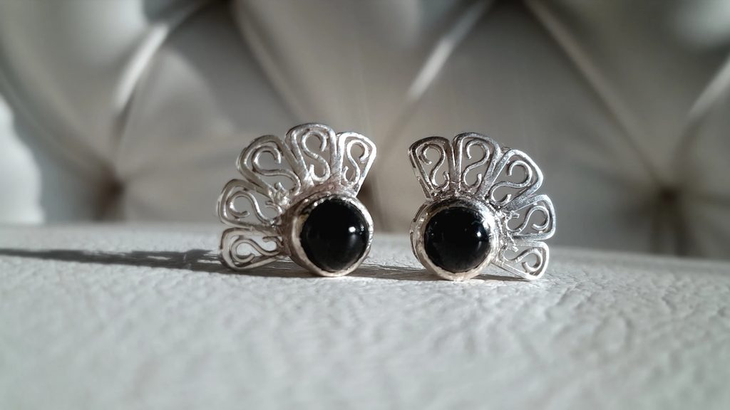 Dark Indicolite Tourmaline Stud Earrings – by Beech Wylde