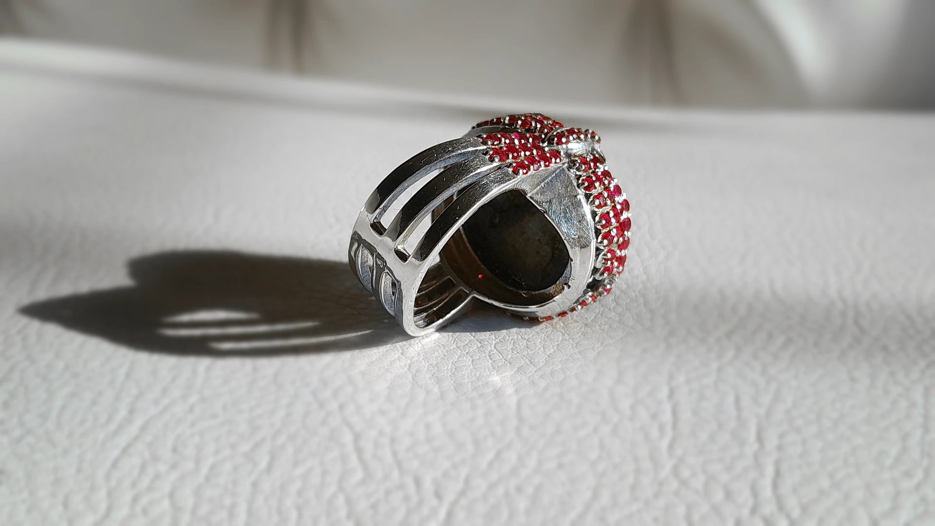 30 Carat Iranian Green Turquoise (Feroza) Ring - Handcrafted Elegance by Beech Wylde