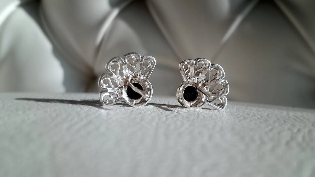 Dark Indicolite Tourmaline Stud Earrings – by Beech Wylde