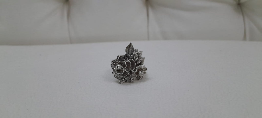 Floral Silver Ring