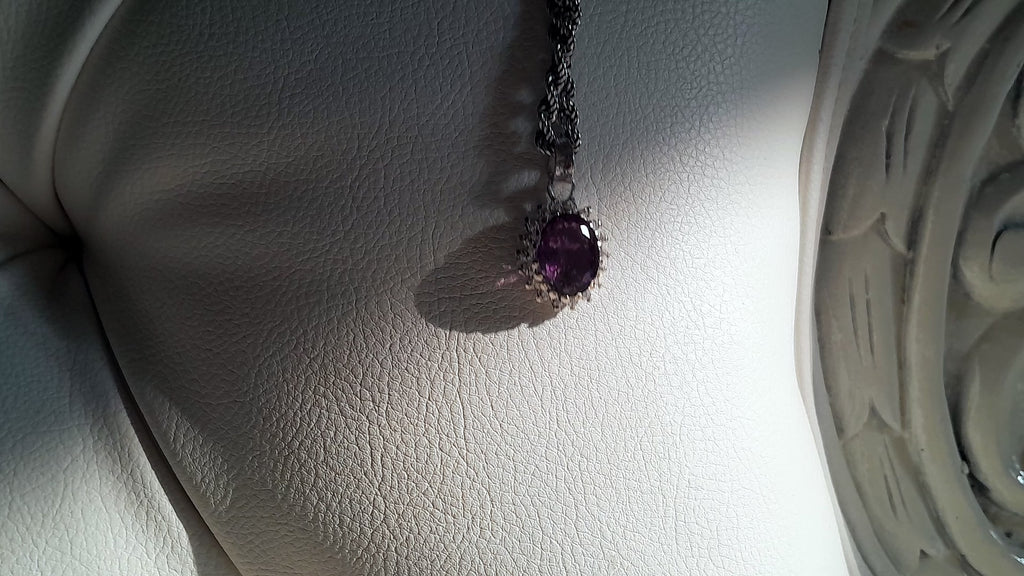amethyst jewelery pendant making video.