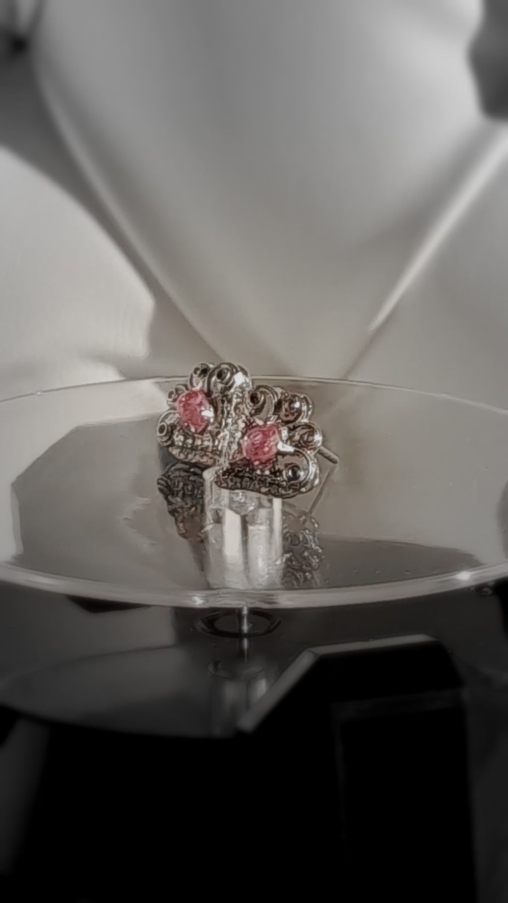 Pink Tourmaline Heart Studs – Handmade Elegance | Beech Wylde